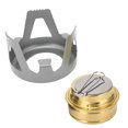 thumbnail image 4 of Mini Réchaud à Alcool en Laiton et Aluminium, Sécuritaire, Coupe-Vent, Portable, Réchaud de Randonnée, Camping, Cuisine, 4 of 7
