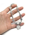 thumbnail image 4 of XISAOK Jesus Rosary Centerpiece Sacred Mercy Saint Icons Religious Beaded Bracelets, 4 of 7