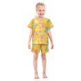 thumbnail image 3 of Star Colorful Pattern Summer Pajama Set Soft Cotton Short Sleeve Sleepwear 2PCS Pajama Sets Breathable Lounge Set Size 14Y, 3 of 7