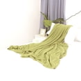 thumbnail image 5 of PiccoCasa Cotton Knitted Throw Blanket for Sofa Couch, Yellow Green 60" x 78", 5 of 6