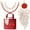 Red Cherry Pop, variant on 4PCS Tote Bag Decor Kit, Decorative Bow & Pom Pom Accessories, Compatible with YETI Camino 20/35/50 Carryall, Bogg Beach Tote Bags (Black)