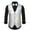Silver, variant on Chbgutlmr Mens Sparkly Metallic Vests V Neck Button down Waistcoat with Pockets Casual Glitter Dressy Party Performance Vest