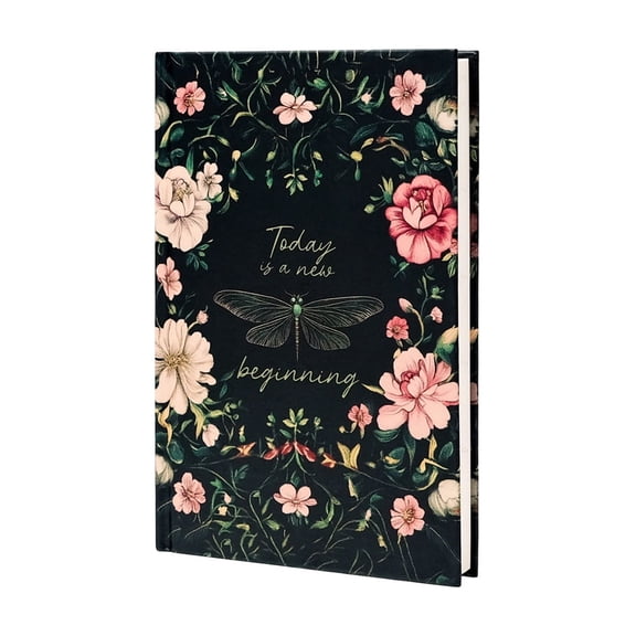 Floral Print Hardcover Journal, Inspirational Lined A5 Notebook for Diary, Meetings, Study