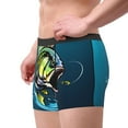 thumbnail image 2 of Fuzoiu Largemouth Bass Fish Print Men's Ultra Breathable Underwear,No Riding Up Boxer Briefs with ComfortFlexible Waistband-Small, 2 of 5