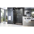 thumbnail image 3 of DreamLine Elegance Plus 46-46 3/4 in. W x 72 in. H Frameless Pivot Shower Door in Brushed Nickel, 3 of 7