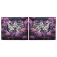 thumbnail image 3 of Cats Flowers Floral Purple Kitchen Curtains Half Tier Curtain 2 Rod Pockets Bathroom Bedroom Cupborad Living Room 27"x24", 3 of 8