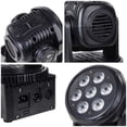 thumbnail image 3 of 2Pcs 7x10W Moving Head DJ Lights with RGBW 4 in 1 LEDs (7 Color Mixing) Compact Beam Spotlight Sound Activated DMX Controlled and Master Slave Functions for Stage Wedding Club Event Lighting, 3 of 8