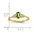 thumbnail image 3 of Real 14kt Yellow Gold Peridot and Diamond Ring Size: 7; for Adults and Teens; for Women and Men, 3 of 5