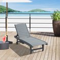 thumbnail image 2 of Outsunny Wooden Outdoor Lounge Chair, Adjustable Patio Chaise Recliner, 2 of 10