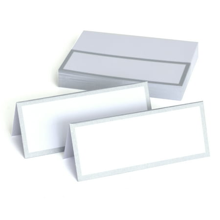 Way to Celebrate Silver Place Cards, 50 Count