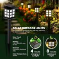 thumbnail image 6 of 24/12 Pack Outdoor Solar Garden Lights - Ground Plug Lights Outdoor Decorative Lights With Auto On/Off Function Bright Solar Lights,, 6 of 10