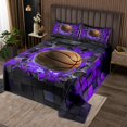 thumbnail image 2 of Erosebridal Basketball Coverlet Set Twin, Ball Sports Bedding Set, Geometric Room Decor, 2-piece, 2 of 5