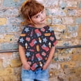 thumbnail image 2 of VNKIDY Boys Girls Kids American Flag Hot Dog Popcorn Ice Cream Star Graphic Print T-Shirts Casual Short Sleeve Crewneck Tees For Independence Day Festival Daily Wear Black 6-7 Years, 2 of 4