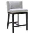 thumbnail image 2 of Maklaine 26" Modern Fabric and Wood Counter Stool in Gray and Black, 2 of 5