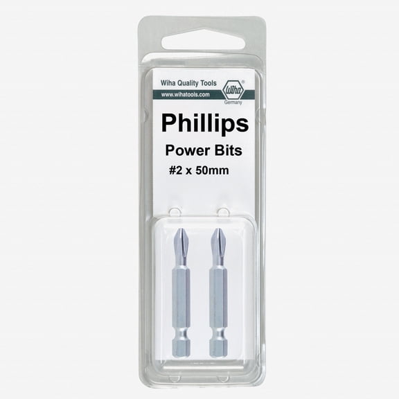 Wiha 74164 #1 x 50mm Phillips Power Bit (2 Pack)