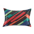 thumbnail image 7 of Yayeee Pillowcase Queen Size Set of 2 Satin Wrinkle Resistant Pillow Case, Blue Abstract Lines, 7 of 7