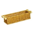 thumbnail image 1 of Cesta tejida versátil organizadora de juguetes rústica con asas de madera decorativa para pan S, 1 of 8