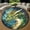 Dragon Head, variant on Round Area Rug, Wildflowers5 Art Design Non-Slip Floor Mat, Soft Washable Carpet for Living Room Bedroom Decor 24 Inch