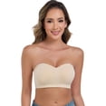 thumbnail image 1 of Sujetador sin tirantes ANGOOL Push Up Wirefree Antideslizante Beige XL, 1 of 7