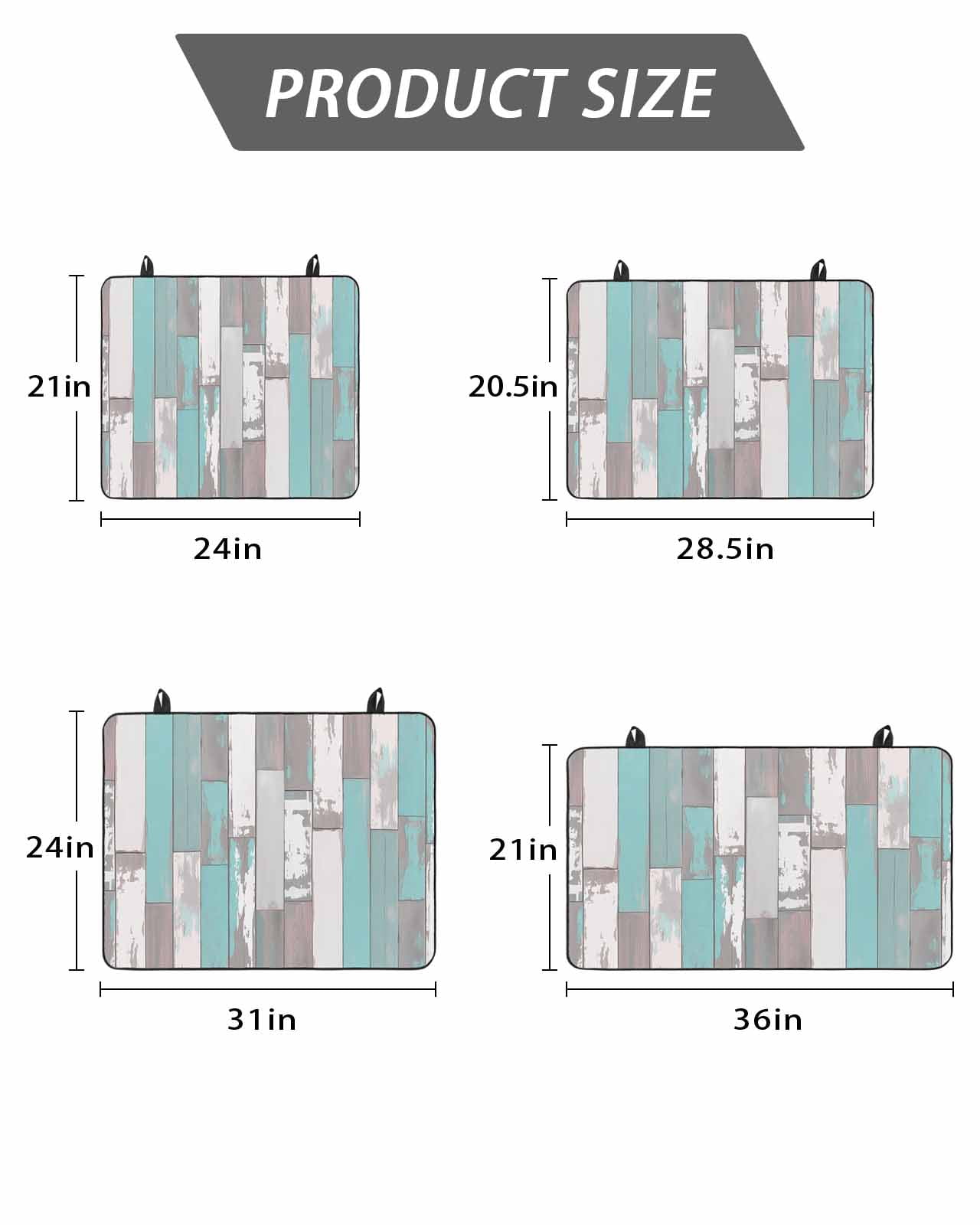 Stove Top Covers for Electric Stove, Turquoise Gray Glass Stovetop Cover Protector, Country Retro Mottled Texture Wood Grain Induction Cooktop Protector Oven Mat for Kitchen Countertop 24"x21"