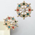 thumbnail image 5 of Helm Lapel Pin with Colorful Crystal Rhinestones Delicate Lapel Pin Jewelry Accessories for Men, 5 of 5