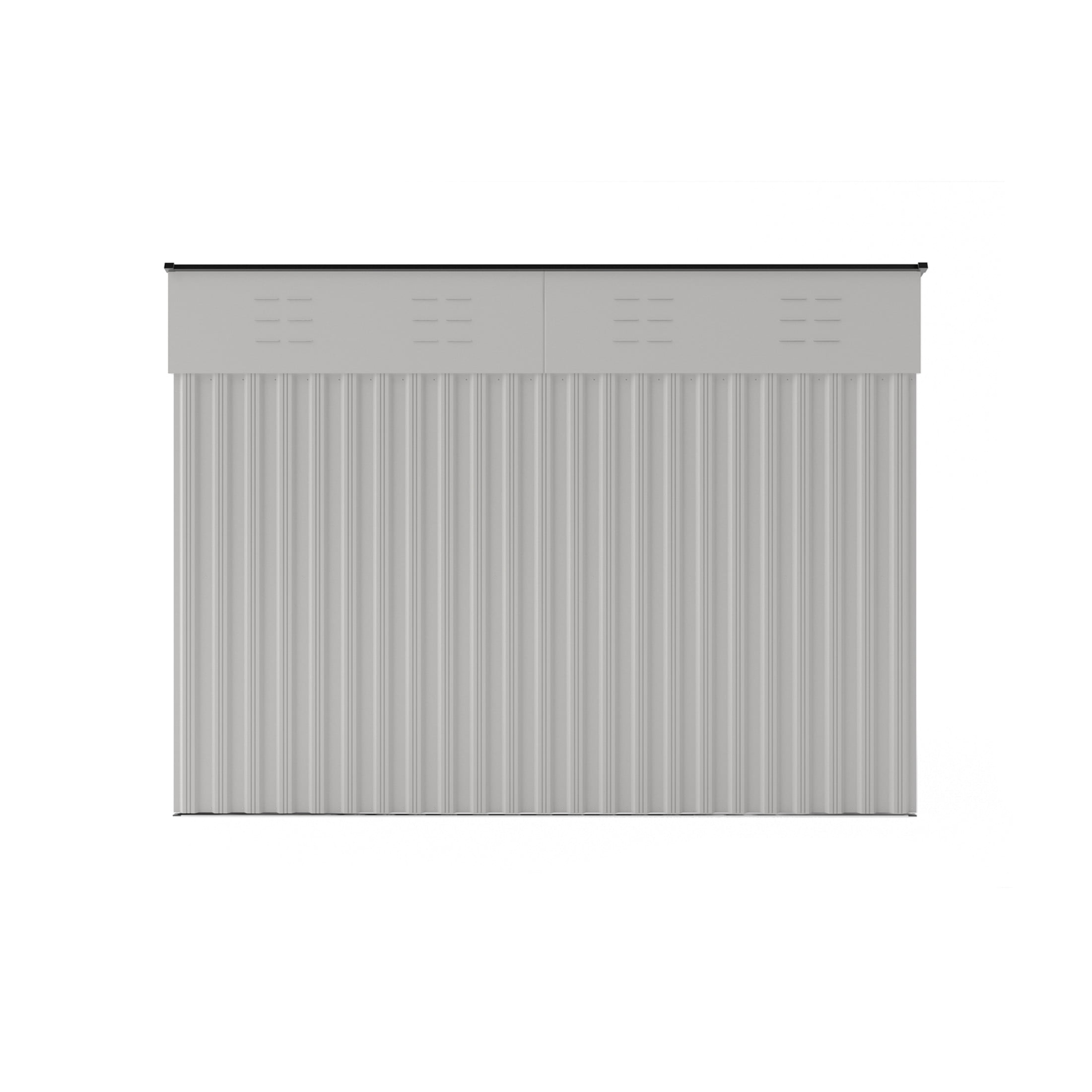 Noble House 4 x 8 FT Outdoor Storage Shed with Sloping Roof and Single Hinge Side Door, Customizable Layout, White
