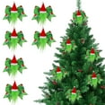 thumbnail image 2 of PuSpu Christmas Christmas Bow Decorations With Christmas Hat Green Bow Christmas Gifts, 2 of 8