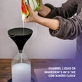thumbnail image 3 of YBM Home Small Plastic Funnel, Dishwasher Safe, 22 fl. oz, Height 6 in. Upper diameter 6.25 in.- 39-1334black, 3 of 5
