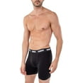 thumbnail image 3 of Gary Majdell Sport Men's Stretch Cotton Boxer Brief, Moisture-Wicking Underwear, 4 Pack (Black, M), 3 of 4