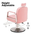 thumbnail image 3 of BarberPub Salon Chair for Hair Stylist, All Purpose Hydraulic Barber Styling Chair 8548 Pink, 3 of 8