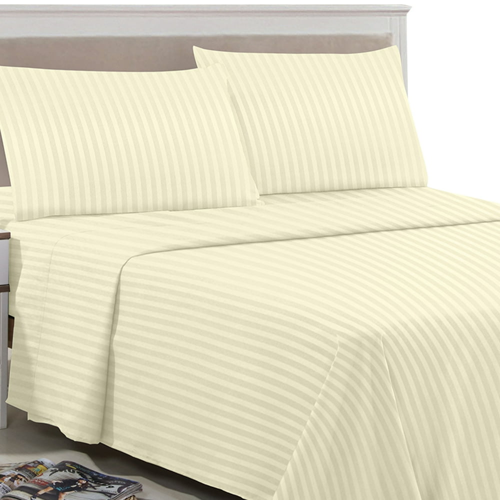 Luxury Microfiber Queen Size Sheet Set, Deep Pocket Queen Fitted Bed