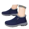 thumbnail image 3 of Gyexs Womens Snow Boots Ankle, Winter Shoes Women Size 9, Removable Footbed, Zip, Western, Open Toe, Outdoor Wear, Blue, Size 8, 3 of 8
