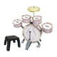 thumbnail image 1 of Batería para niños, instrumento musical de percusión, juguete compacto con coordinación ojo-mano, juego de batería de jazz para regalo de concierto. Rosa, 1 of 8