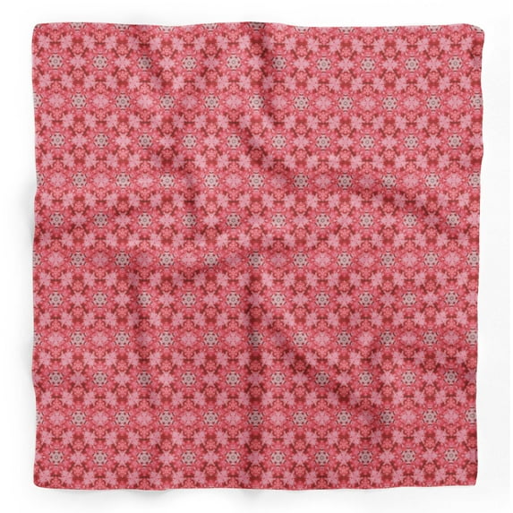 Bimba Orange Mosaic Tie-Dye Printed Pure Silk Scarf Neck Wrap Summer Hair Bandanas For Women 40 x 80 Inches