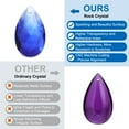 thumbnail image 3 of Uxcell Teardrop Crystal Chandelier Pendants Beads, 10 Pack 60mm Length 38mm Prisms Parts Beads Blue, 3 of 6