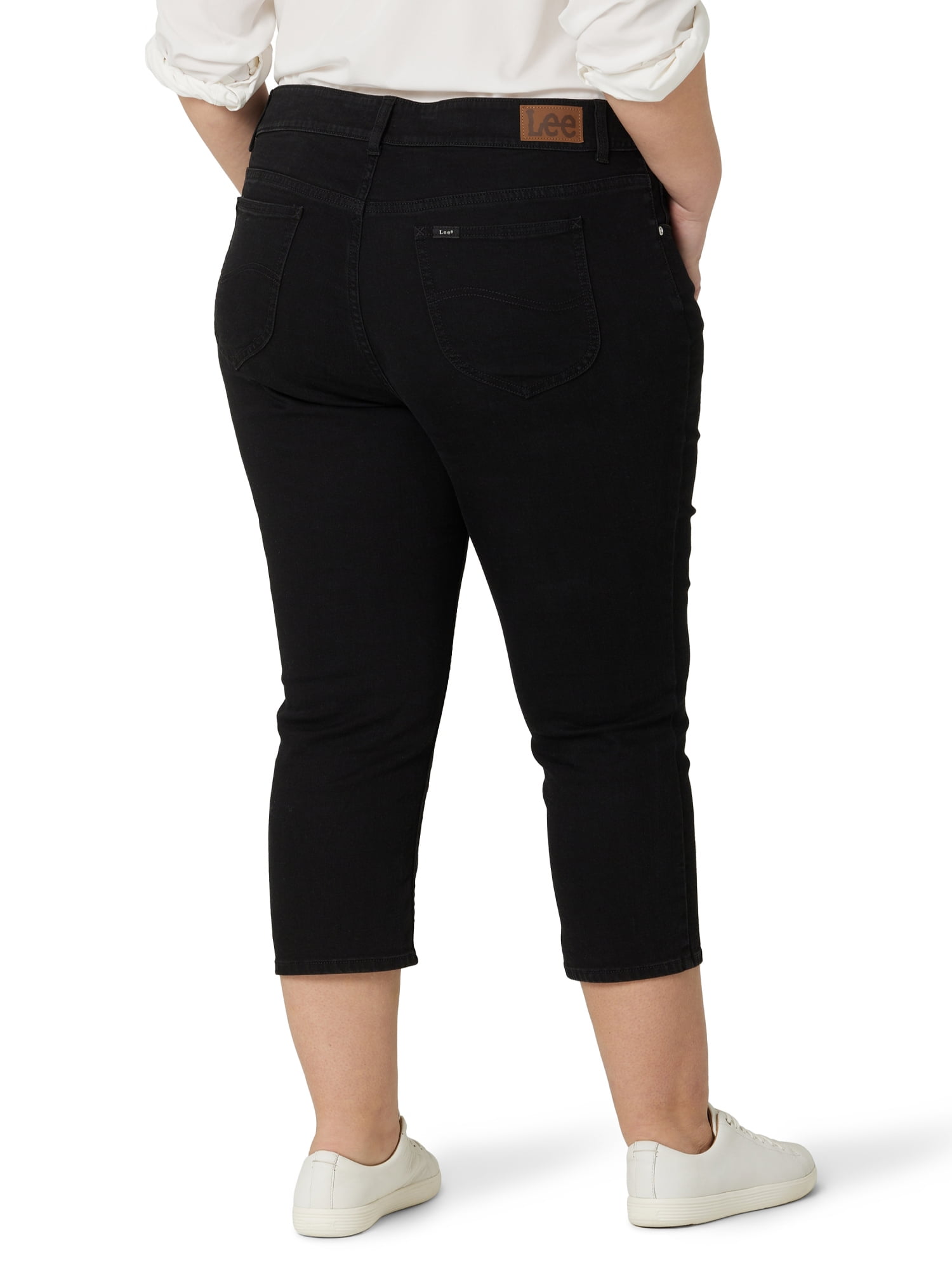 Lee Women s Plus Size Midrise Regular Fit Capri Pant Walmart