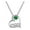 Green, variant on Jewelry VerPetridure Mother's Day Female Heart Necklace Exquisite Silver Plated Love Clavicle Chain