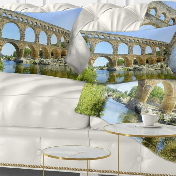 Designart 12" x 20" Green Polyester Throw Pillow