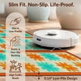 thumbnail image 6 of Design&I 2'x3' Washable Throw Rug Low Profile Daily Traffic Ready Accent Orange Teal Funky Bright Checkerboard Retro Daisy Motif with Playful Symmetry for Hallway, Laundry Room, 6 of 7