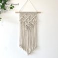 thumbnail image 4 of Juego de 2 piezas de macramé para colgar en la pared, decoración de la pared del hogar, tapiz de pared tejido a mano, decoración para sala de estar y dormitorio, 33*68CM,35*72CM, 4 of 5