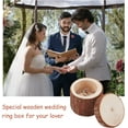 thumbnail image 3 of Caja de madera para guardar anillos de boda, caja rústica para guardar anillos de ceremonia, caja de madera para guardar joyas, 3 of 9