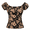 Hibiscus3, variant on Short Sleeves Women Tops Hibiscus Print Vintage Style Blouse