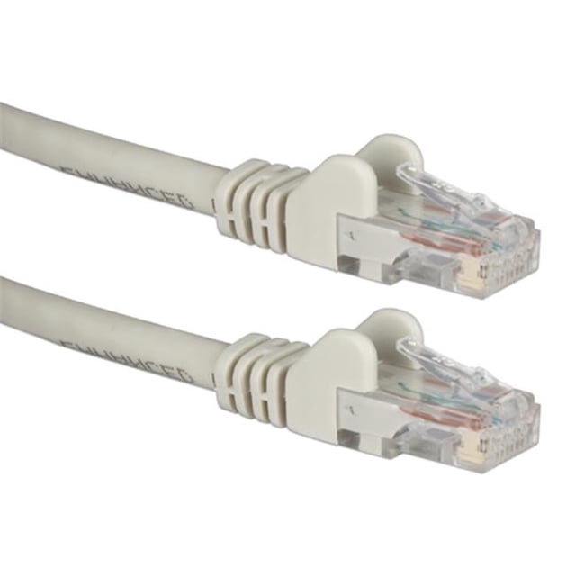 Cordon Patch Gris Moulé Flexible CAT6 25 Pieds
