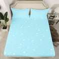 thumbnail image 2 of Castle Fairy Bling Stars Print Twin Sheet Sets 3pcs for Kids Teens Adults,Blue White Twin Fitted Sheet Microfiber,Dreamy Princess Breathable Flat Sheet,Ultra Soft Home Decor, 2 of 7