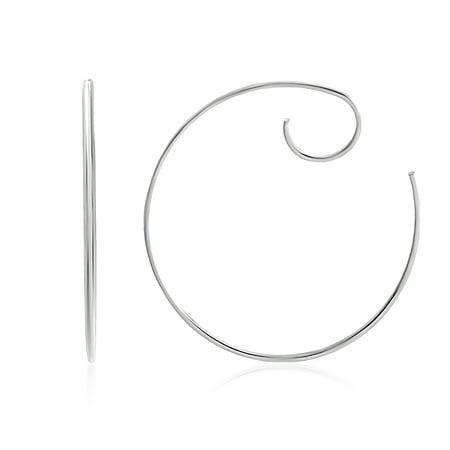 Willowbird™ Threader Hoop Earrings in E-Coat Plated Brass for Women
