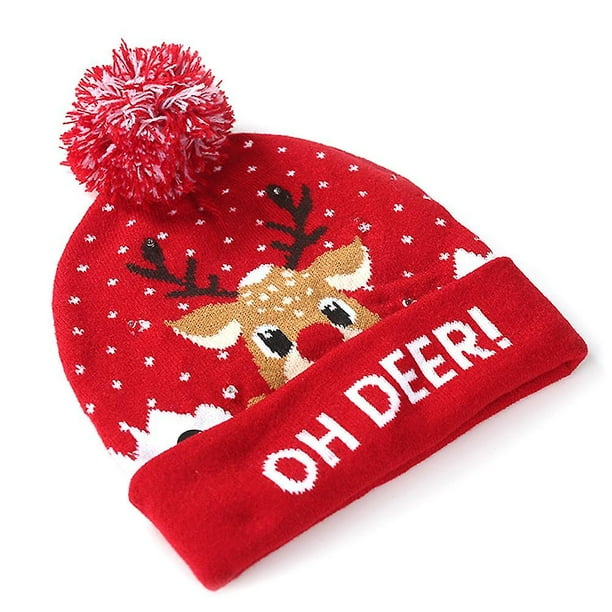 Light Up Christmas Hat Christmas Beanie Hat With Led Lights For