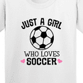 thumbnail image 4 of Inktastic Just a Girl Who Loves Soccer Youth T-Shirt, 4 of 5