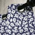 thumbnail image 3 of Ambesonne Flower Grommet Curtain, Poppy Corsage Spring Theme, 50" x 120", Indigo and White, 3 of 6