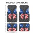 thumbnail image 2 of Salouo Butterfly With USA Flag for Car Floor Mat Set of 4–Car Carpet Mats - Car Mats with Anti-Slip Backing & Driver Heel Pad Universal Fit for Cars, Trucks, SUVs, and Vans, 2 of 6