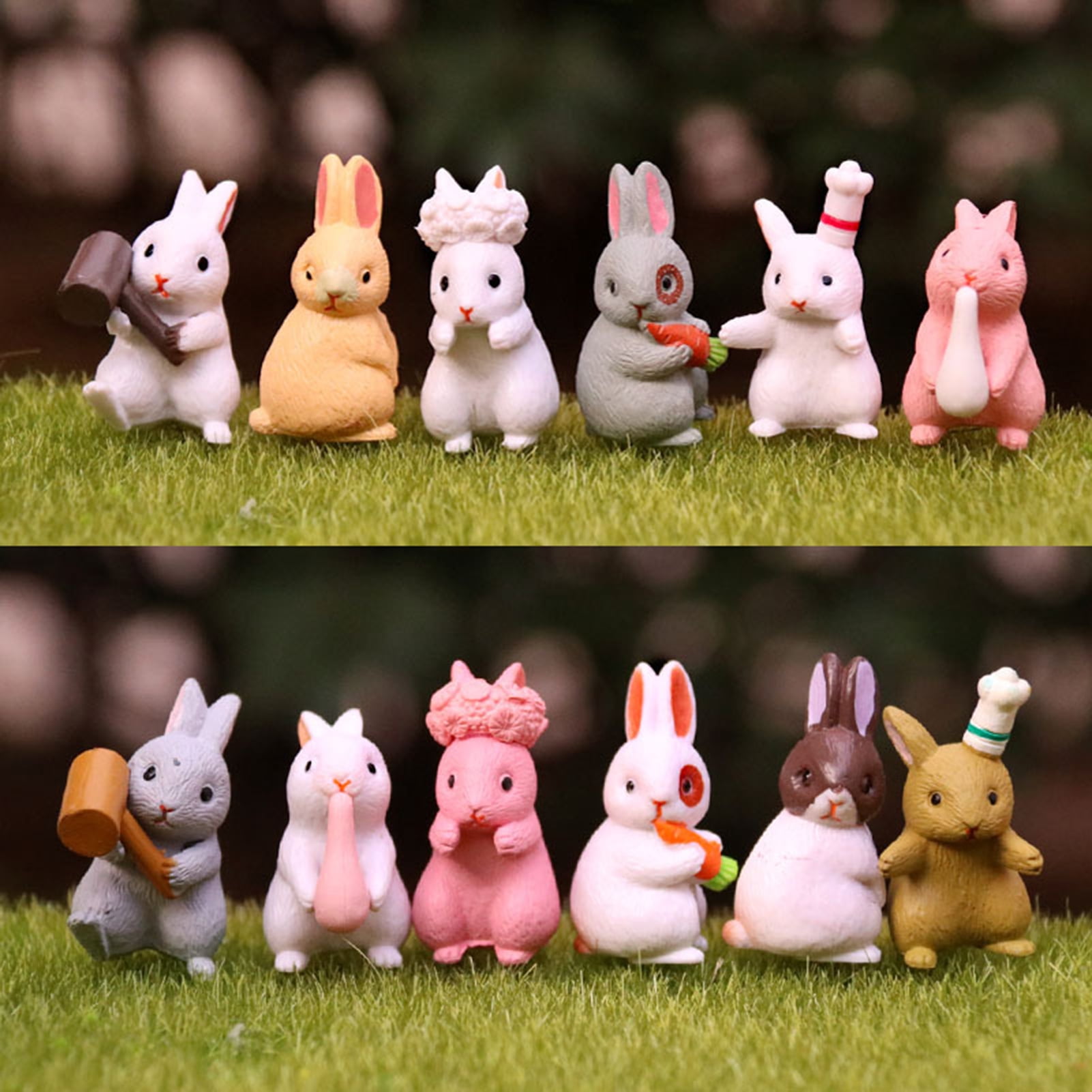 Cake Topper Garden Cake Decoration HanYoer 8 pcs Lovely Cats Animal Characters Toys Figurines Playset 